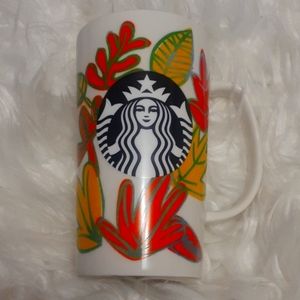 Starbucks 2016 Fall Leaves Ceramic Mug